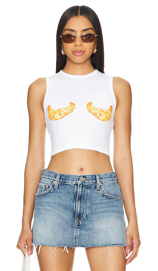Croissant Tank in White | Revolve Clothing (Global)