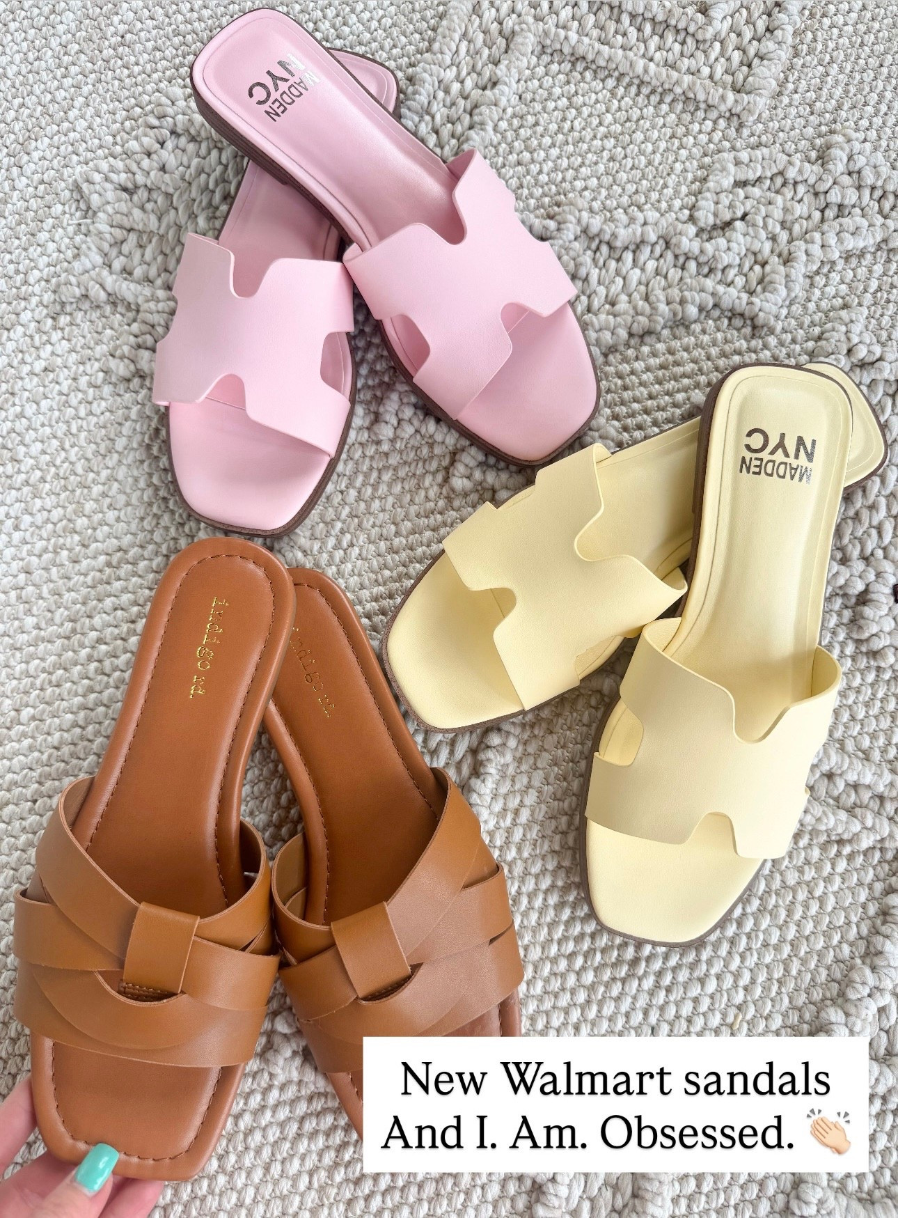 New sandals on Walmart and I. am. OBSESSED 👏

These are giving major designer vibes without the designer price tag 🙌 The perfect everyday slide you can throw on with literally anything — dresses, denim, shorts, sets… all of it.

I grabbed multiple colors because they’re THAT good 🤭 comfy, easy, and instantly elevate your outfit

If you’ve been looking for a go-with-everything spring + summer sandal… this is it

#sandals #walmartfashion #walmartfinds #springstyle #summerstyle #affordablefashion #everydaystyle #momstyle #neutralstyle #outfitinspo #styleonabudget #walmartstyle #shoeobsessed