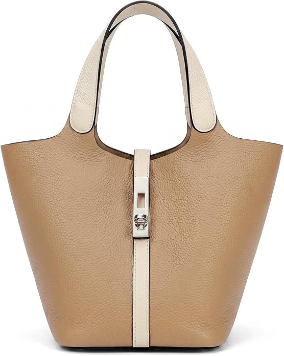 Tote Bag for Women Vegan Leather Bucket Purse for Women Top Handle Handbag Shoulder Bag with Deta... | Amazon (US)