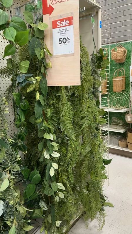 Great plant options at Michael’s that I have shared before. There are a lot of new planters out this year with such great prices! 50% off spring greenery 🪴

Michael’s spring greenery, spring decor sale, hanging plants, planters, plant stems, checkered planter, knobbed planter 