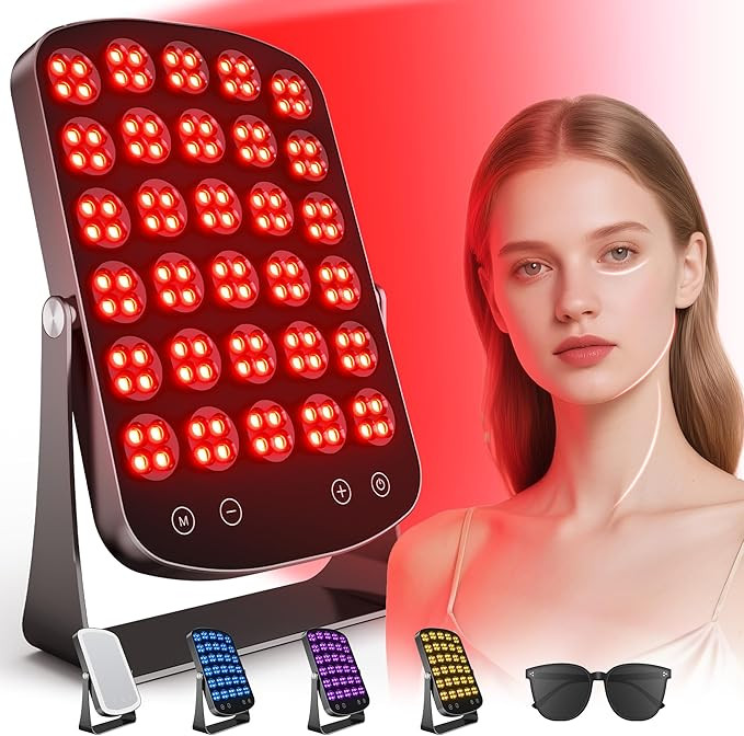Red Light Therapy Panel, 460/590/660/850nm 4-Color Light Mode, 120 LEDs Facial Infrared Light The... | Amazon (US)