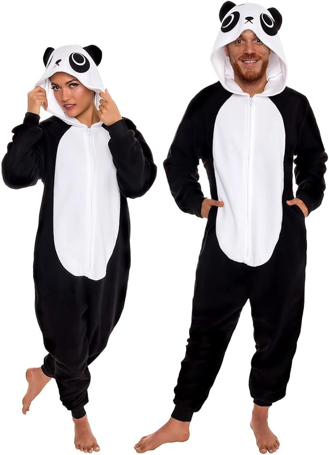 Funziez! Slim Fit Adult Onesie - Animal Halloween Costume - Plush Fruit One Piece Cosplay Suit fo... | Amazon (US)