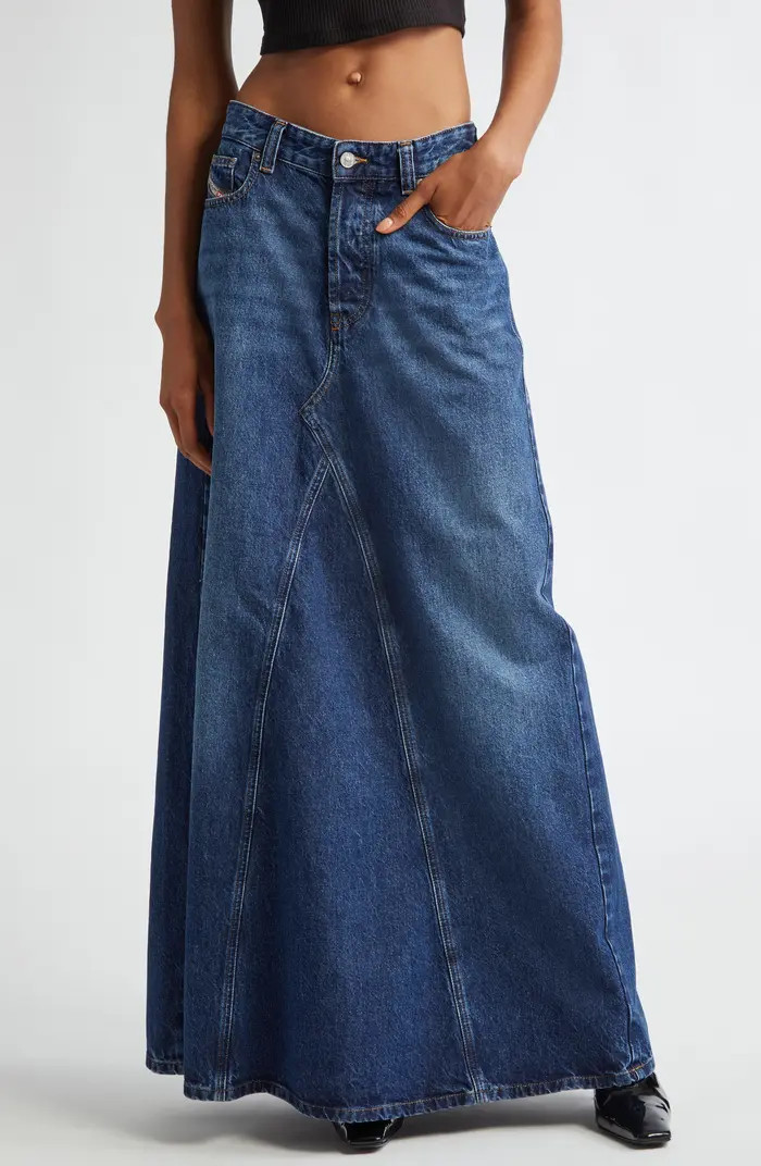 DIESEL® De-Pago Denim Maxi Skirt | Nordstrom | Nordstrom