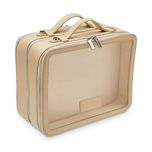 ETOILE - Large Twin Cosmetic Case Beige - Dual Compartment Cosmetic Beauty Organizer & Toiletry Case | Amazon (US)
