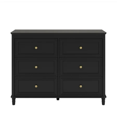 Little Seeds Piper 6-Drawer Dresser, Black | Walmart (US)