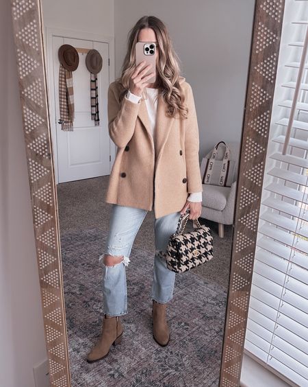 Wool blend jacket and jeans as your  summer into fall outfit from Nordstrom Anniversary Sale nsale 

#LTKxNSale #LTKstyletip #LTKsalealert