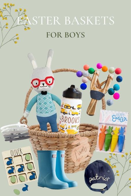 Easter baskets for little boys
Easter basket fillers for boys
Pottery barn sea grass basket
Customized name cup construction
Cuddle & kind bunny stuffed animal
Ryan and rose cutie Jesus bracelets 
Carrot shaped crayons
Slingshot 
Easter tic tac toe
Blue hunter rain boots
Wood name tag
Wooden tag 
Embroidered kids hat

Follow my shop @linnstyleblog on the @shop.LTK app to shop this post and get my exclusive app-only content!

#liketkit #LTKkids #LTKGiftGuide #LTKfamily
@shop.ltk
https://liketk.it/3xi5c


#LTKkids #LTKfamily #LTKSeasonal