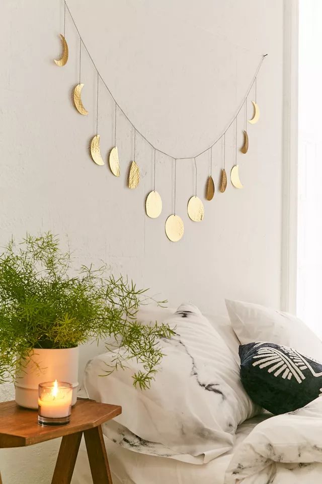 Hammered Extra-Long Metal Moon Cycle Banner | Urban Outfitters (US and RoW)