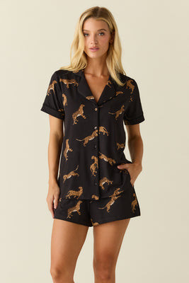 Maren Cloud Jersey PJ Set in Panthera | MASONgrey