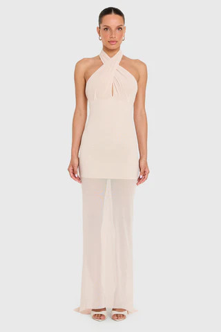 Amanda Uprichard Alaina Gown in Biscotti - Size M | Amanda Uprichard