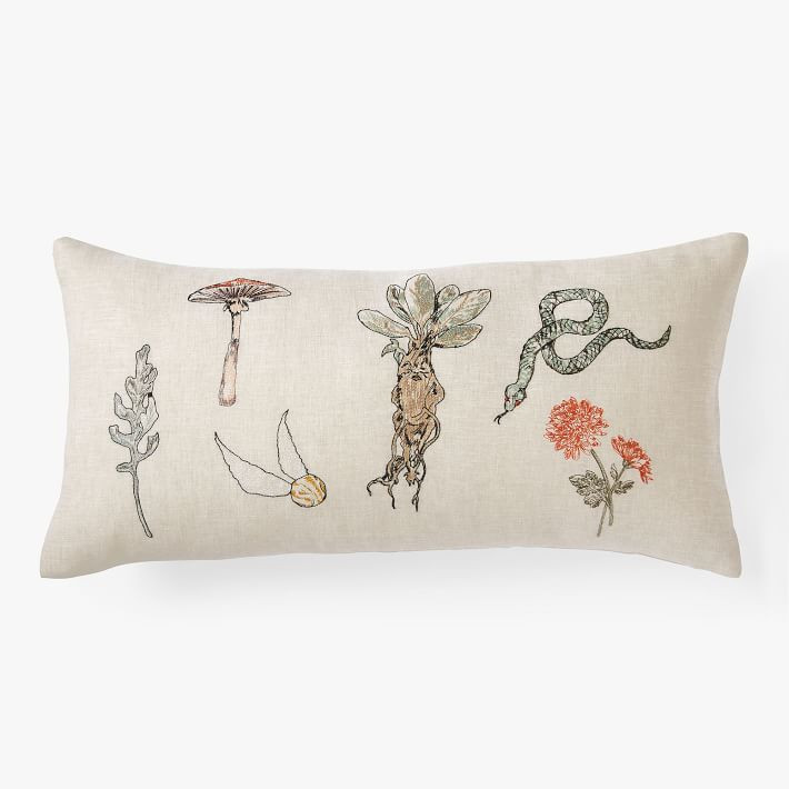 Harry Potter™ Herbology Embroidered Pillow | Pottery Barn Teen