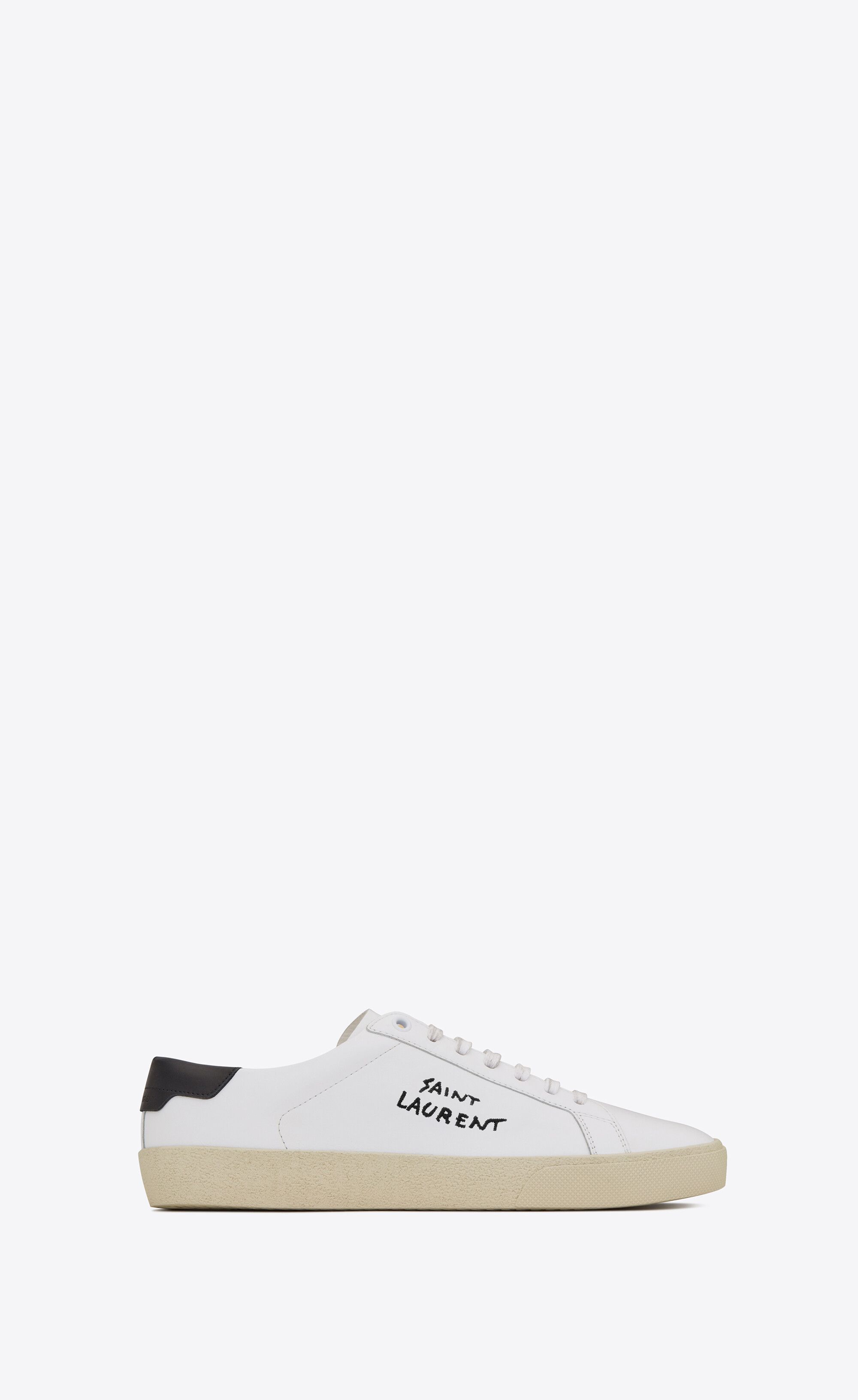 court classic sl/06 embroidered sneakers in leather | Saint Laurent Inc. (Global)