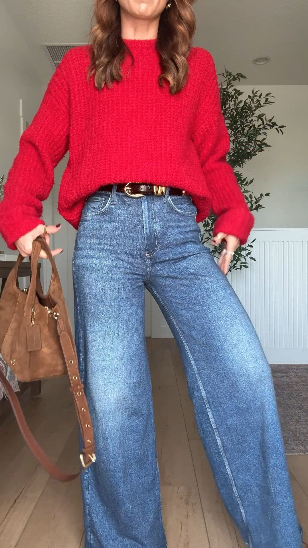 Target red sweater in XXS. Christmas sweater. Rag & Bone Miramar ankle sweatpants jeans in 23 (it’s recommended to size down 1 in these). Gucci horsebit ballet flats are TTS. Winter outfit. Winter style. Holiday party. Christmas party. 


#LTKgrwm #LTKootd #LTKPetite