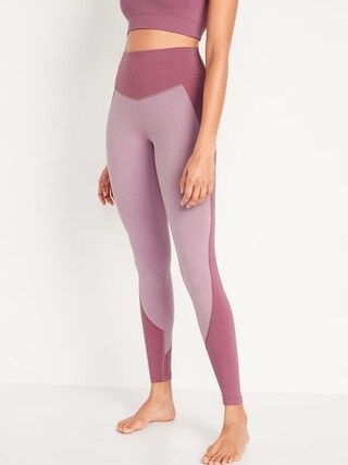 Extra High-Waisted PowerChill Two-Tone Compression Leggings for Women | Old Navy (US)