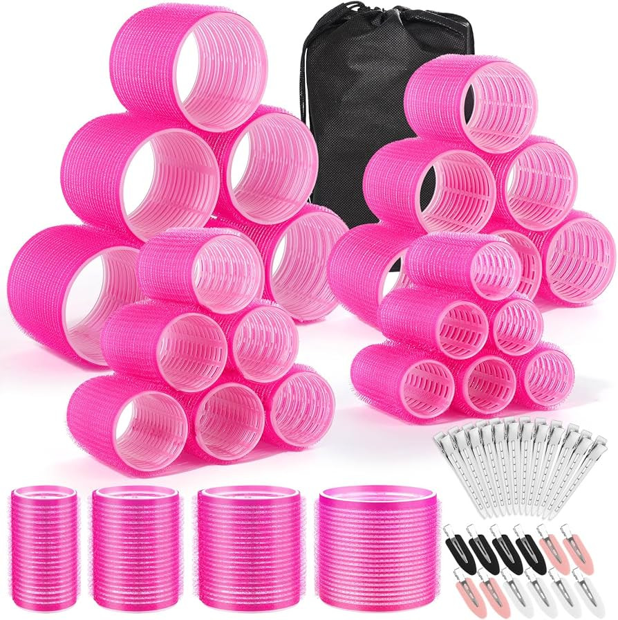 VEVOQIM 49 Stücke Lockenwickler Große Locken Set,4 Größe Hitzefreie Jumbo Groß Kleine Locken... | Amazon (DE)