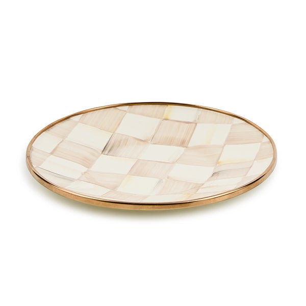 MacKenzie-Childs Mocha Check Saucer | MacKenzie-Childs