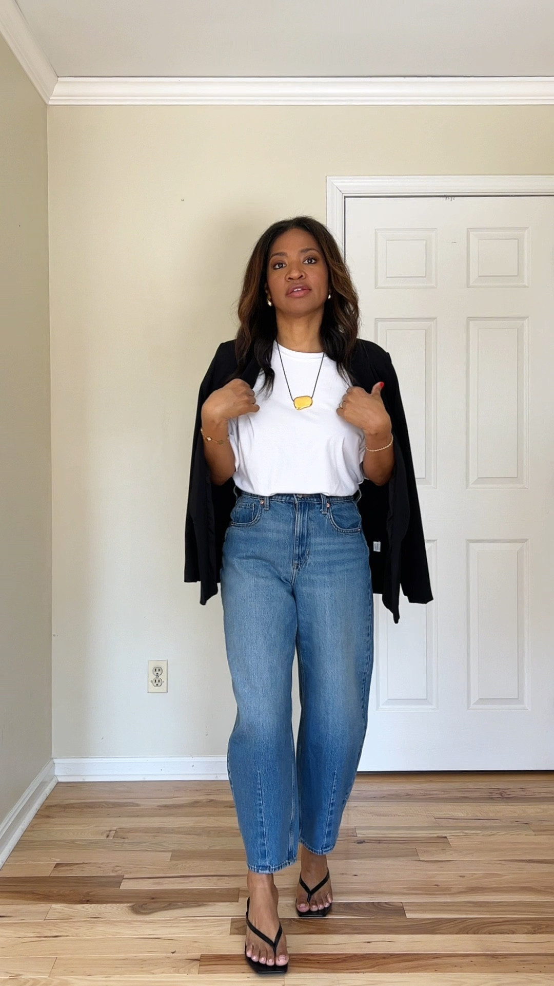 Size 4 in jeans, small in shirt and blazer. Shoes are TTS

 #ltkootd #ltksalealert #ltkover40