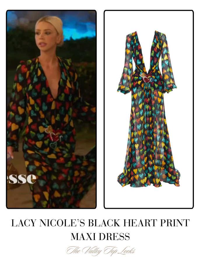  Lacy Nicole's Black Heart Print Maxi Dress 

 