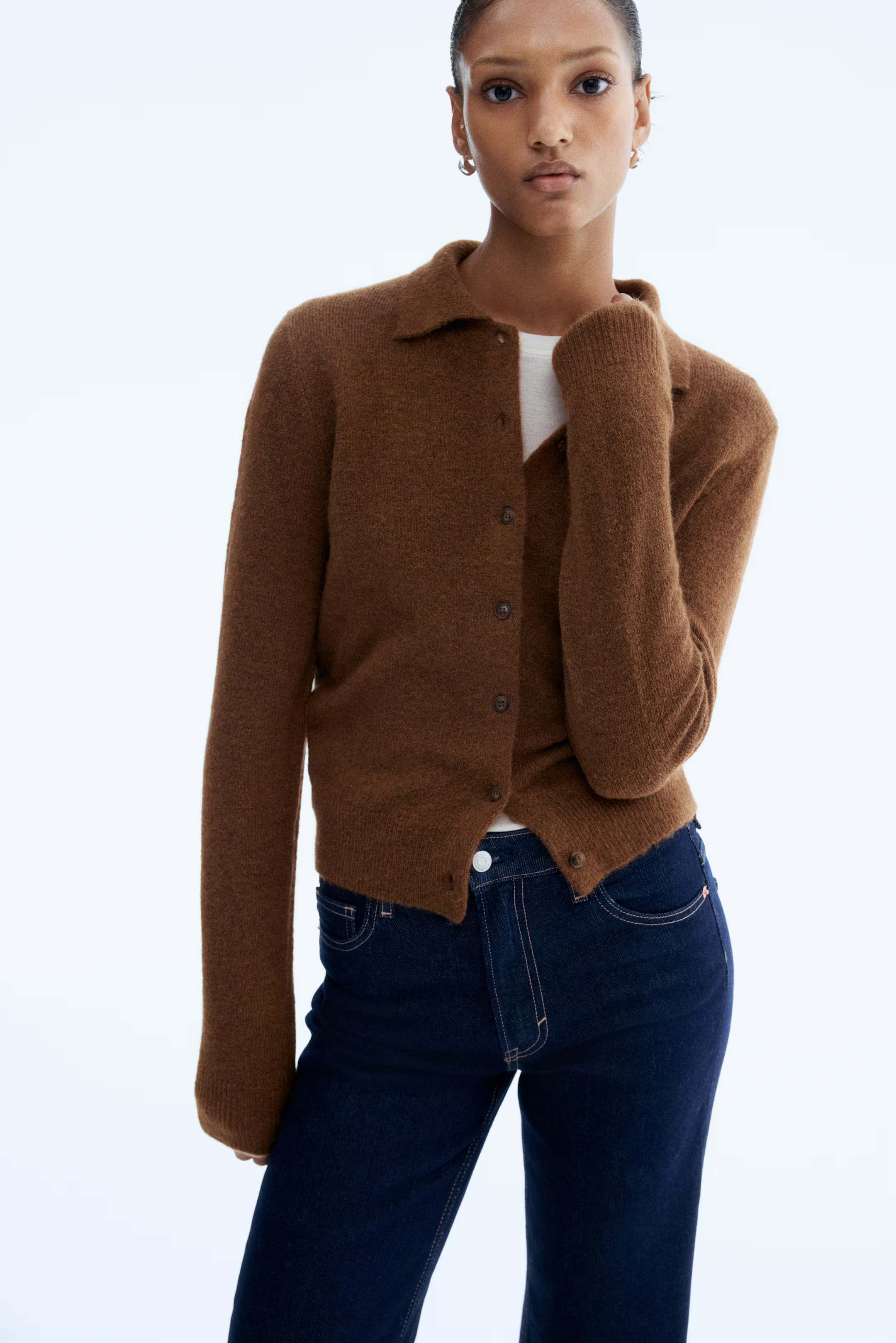 Collared cardigan | H&M (UK, MY, IN, SG, PH, TW, HK)