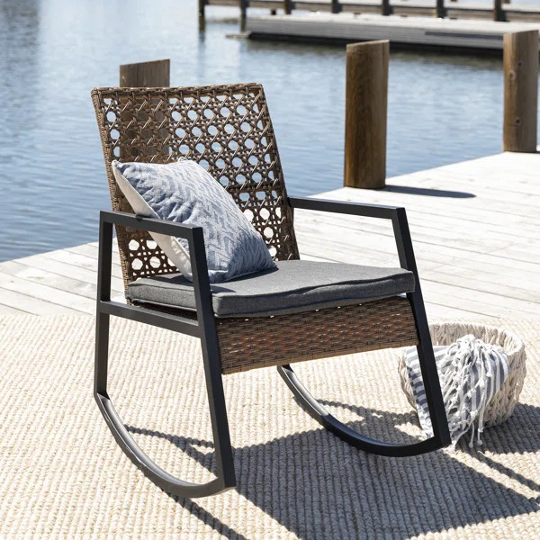 Outdoor Dolezal Rocking Chair with Cushions | Wayfair North America
