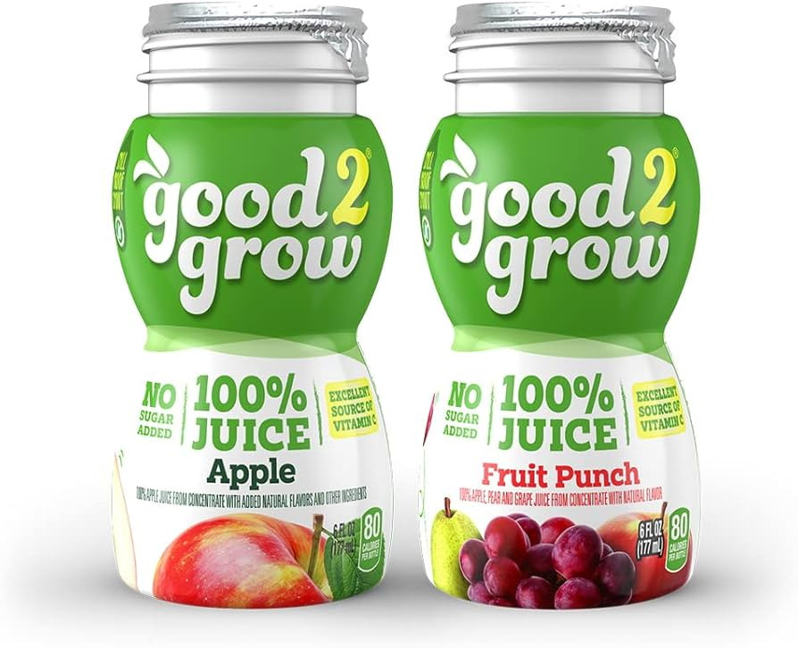 good2grow 100% Apple and Fruit Punch Juice 24-pack of 6-Ounce BPA-Free Juice Bottles, Non-GMO wit... | Amazon (US)