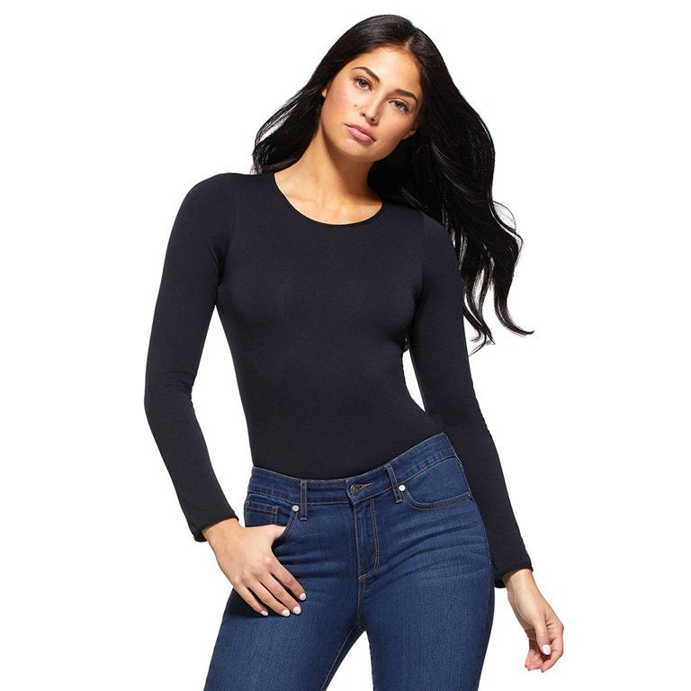 Sofia Jeans by Sofia Vergara High Neck Full Coverage Bodysuit, Women's | Walmart (US)