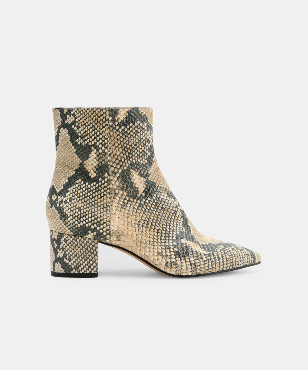 BEL BOOTIES IN SNAKE | DolceVita.com