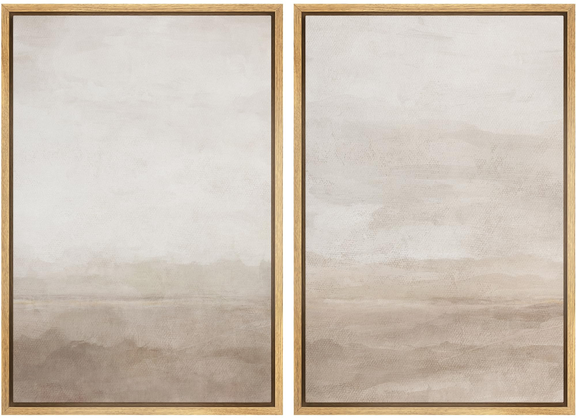 SIGNWIN Framed Canvas Print Wall Art Abstract Wave Pattern Modern Art Minimalist Neutral Decor fo... | Amazon (US)