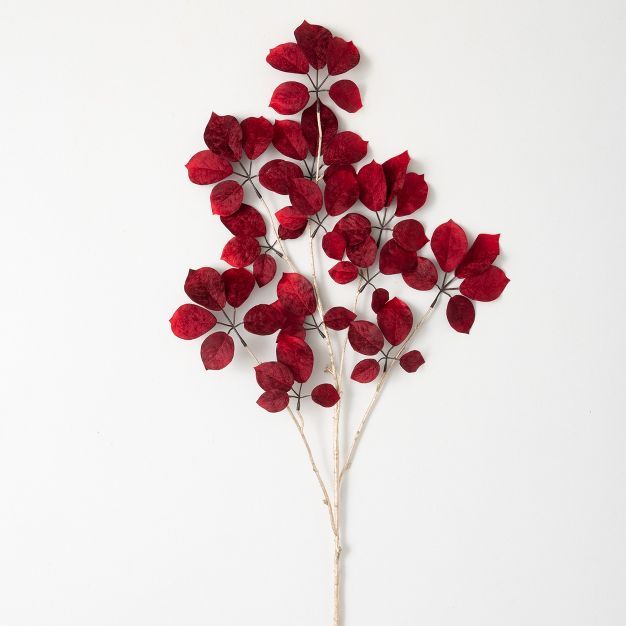 Artificial Red Schefflera Stem Red 46.5"H | Target