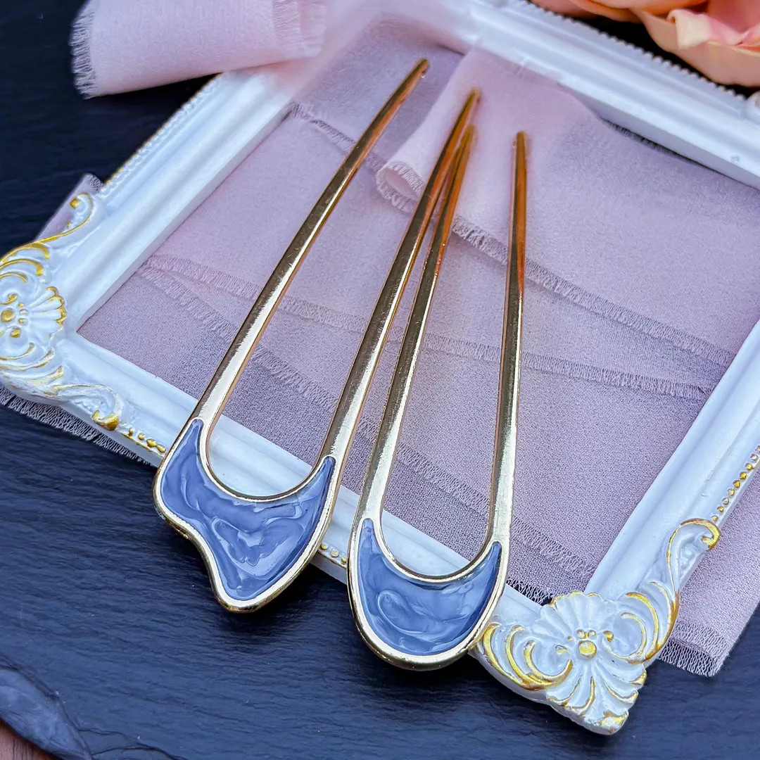 Vintage Style French U-shaped Set of 2 Hair Pins for Chic Buns and Chignons - A Must-have in Wome... | Etsy (US)