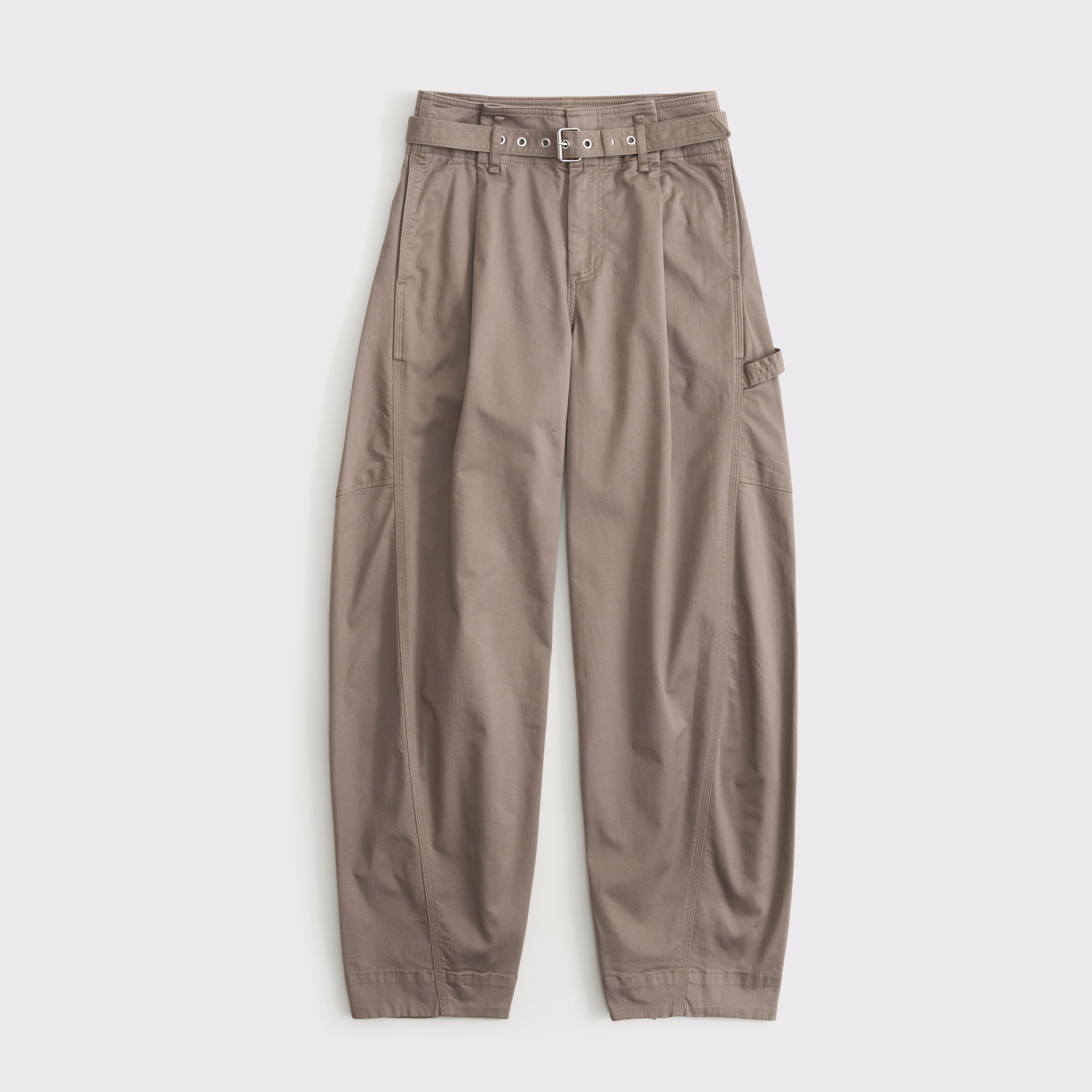 Curve Love Belted Barrel Utility Pant | Abercrombie & Fitch (US)