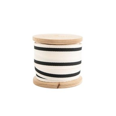 Grosgrain Ribbon: cream with black stripes | Target