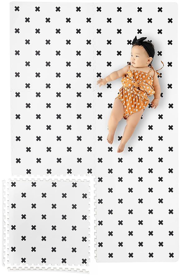 Yay Mats Stylish Extra Large Baby Play Mat. Soft, Thick, Non-Toxic Foam Covers 6 ft x 4 ft. Expan... | Amazon (US)
