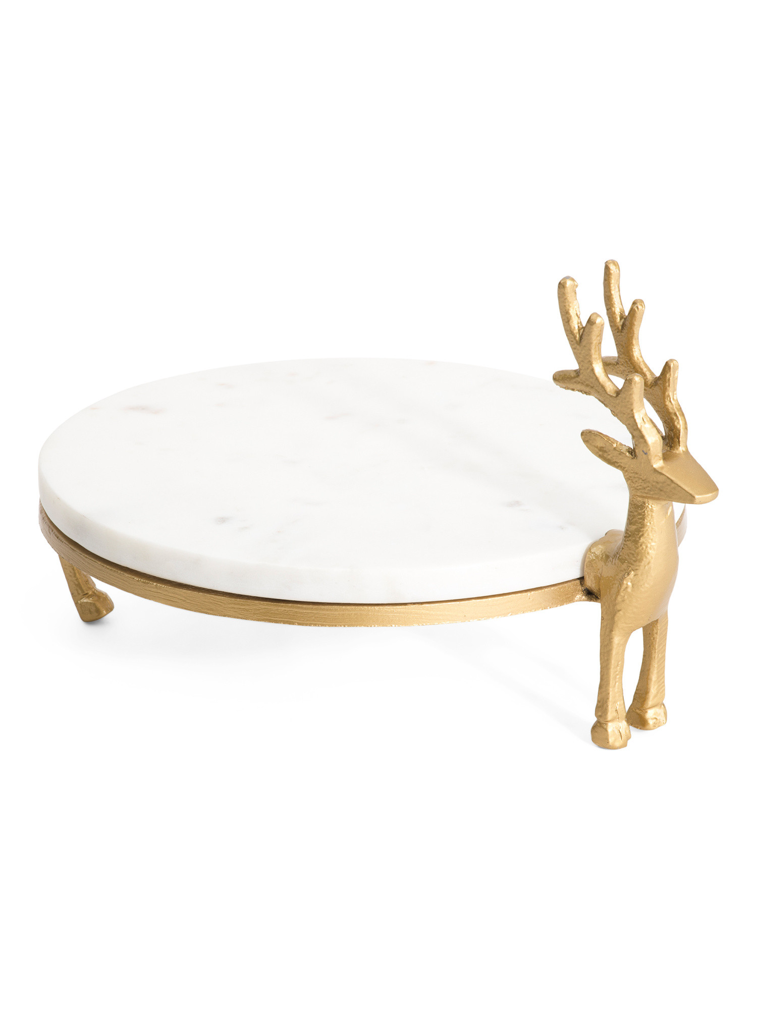 12in Stag Marble Cake Stand | The Global Decor Shop | Marshalls | Marshalls
