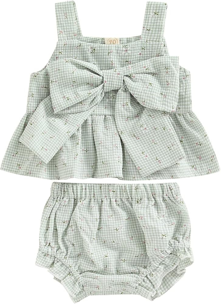 One opening 6M-5T Baby Girl Shorts Set Daisy Crop Vest Tank Tees Tops Short Pants Set Outfit Todd... | Amazon (US)