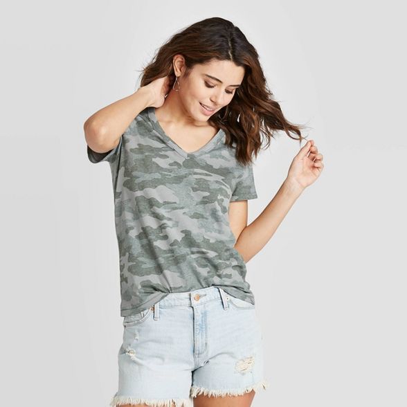 Women's Relaxed Fit Short Sleeve V-Neck T-Shirt - Universal Thread™ (Regular & Plus) | Target