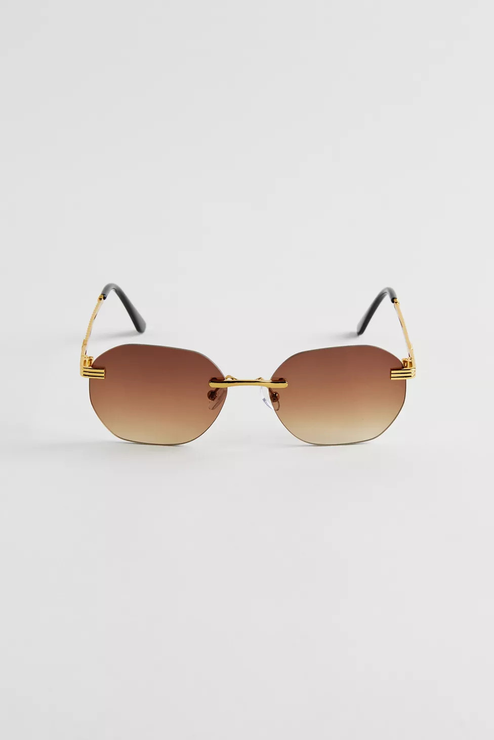 Jasper Rimless Hex Sunglasses | Urban Outfitters (US and RoW)