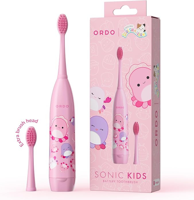 ORDO Squishmallows Toothbrush, Sonic Battery Toothbrushes for Kids, Soft Bristles, Extra Brush He... | Amazon (US)
