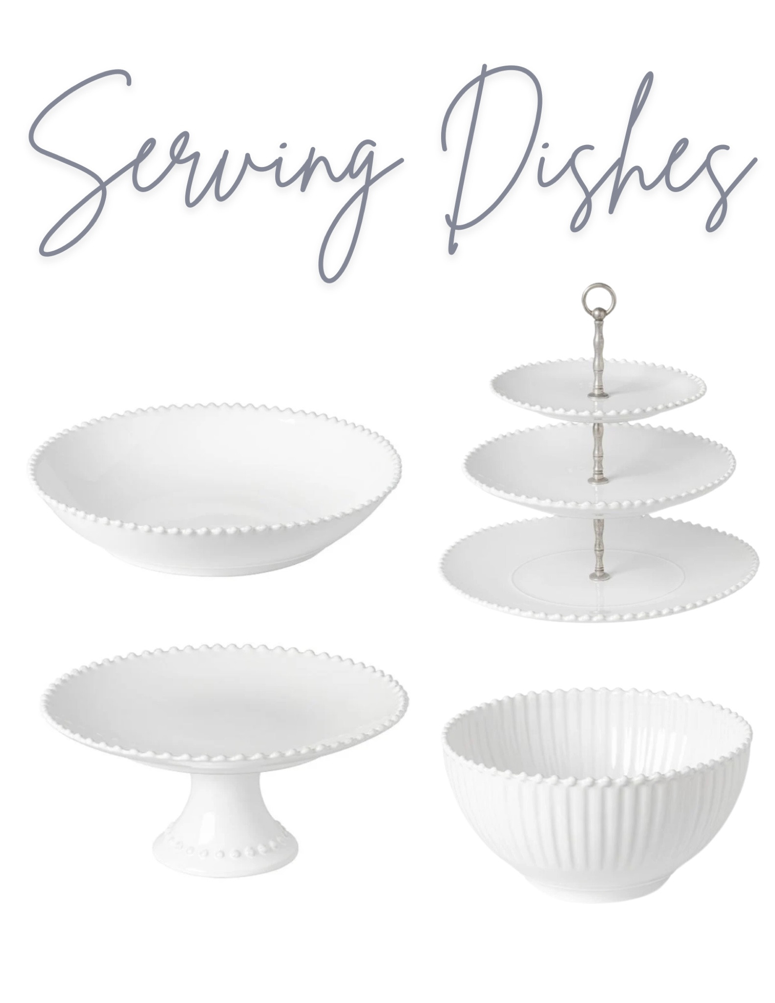 Serving dishes, bowl, cake stand, tiered tray, serveware, entertaining pieces 

#LTKhome