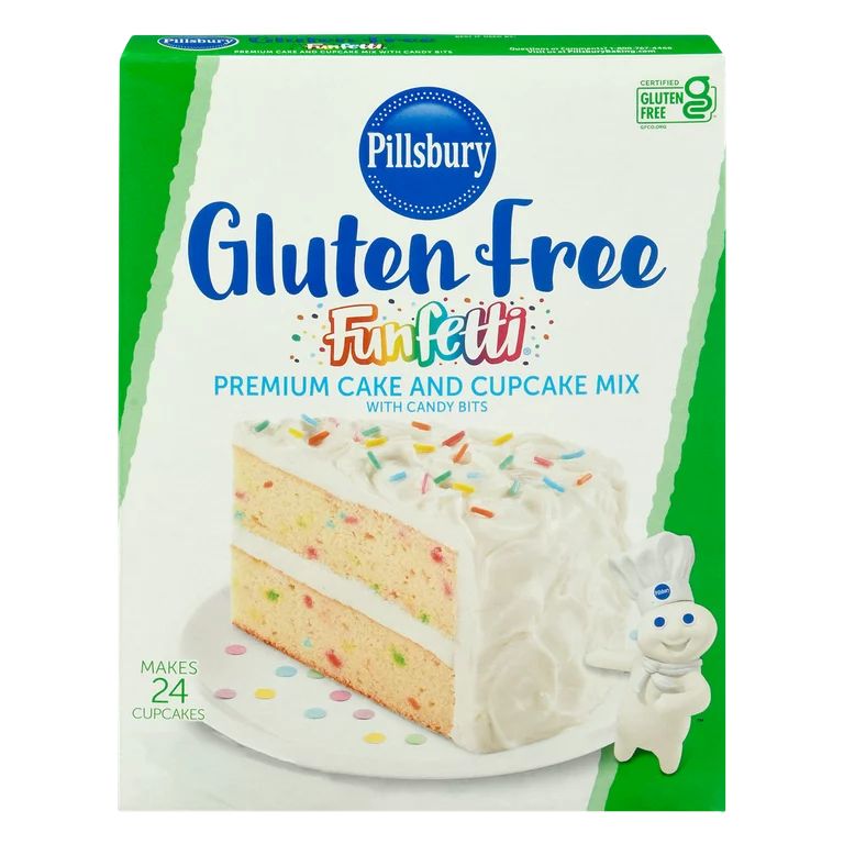 Pillsbury Gluten Free Funfetti Cake Mix with Candy Bits, 17 oz Box | Walmart (US)