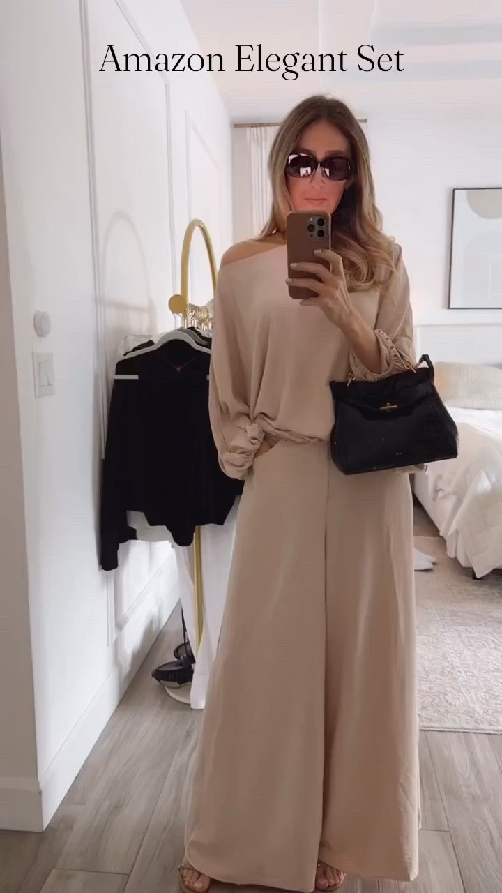 Amazon elegant set that I’m in love with! 
The fitting is gorgeous, supper chic, and flowing. Fits true to size and I’m wearing size small
Summer outfits 
Business casual workwear
Fall outfits women
Fall fashion haul

#LTKootd #LTKU #LTKOver40