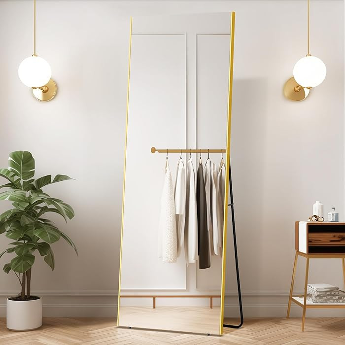 Brisafe 71"x24" Nano Full Length Mirror, Ultra Light Shatterproof Oversized Full-Body Mirror with... | Amazon (US)