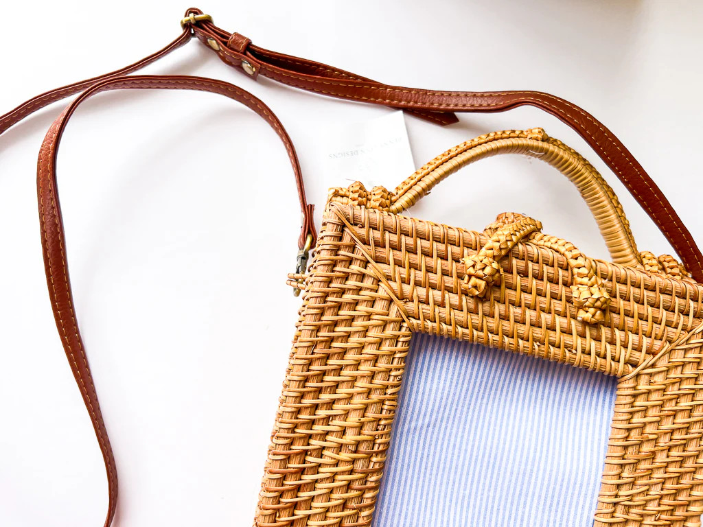 4x4 Square Wicker Bag | Penny Linn Designs