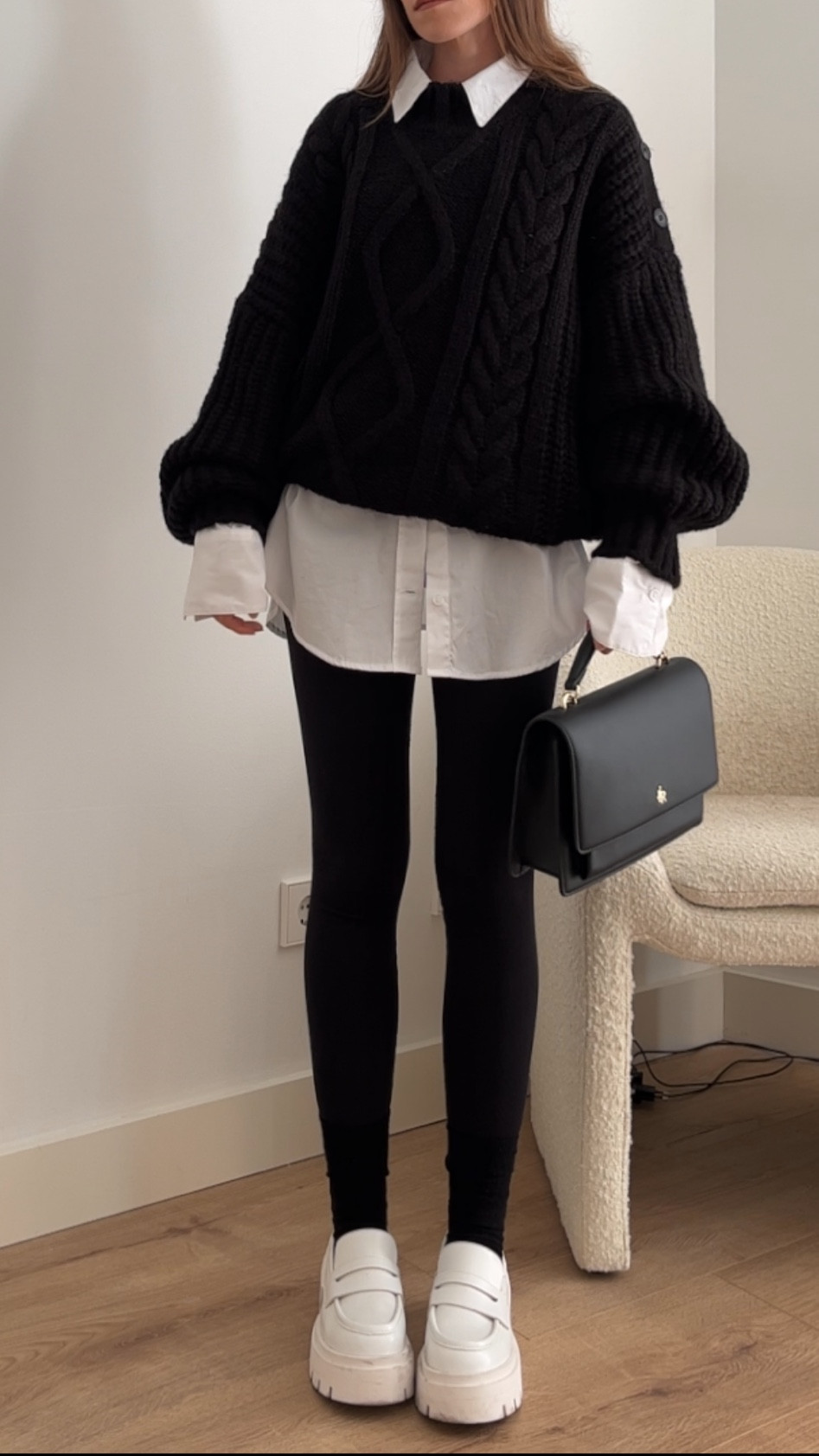 Black and white layering outfit ft my fave white chunky loafers🤍

#LTKstyletip #LTKFind #LTKshoecrush