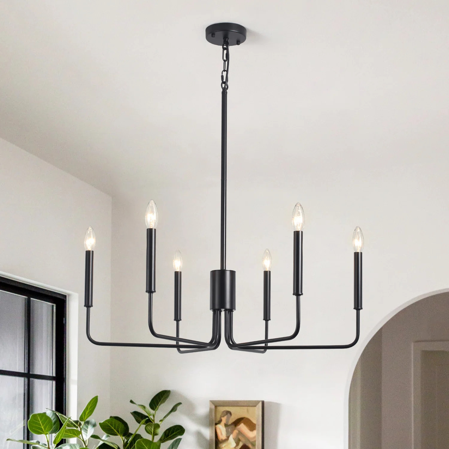 Roxsanne 6 Light Dimmable Classic / Traditional Chandelier Rustic Linear Candle-Style Kitchen Isl... | Wayfair North America