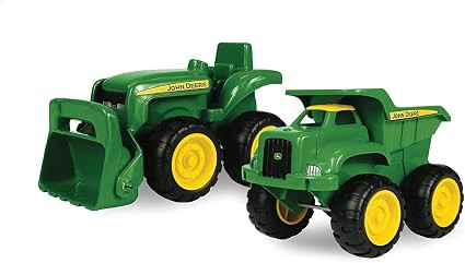 TOMY John Deere Vehicle Set - Includes Dump Truck Toy and Tractor Toy with Loader - Kids Outdoor ... | Amazon (US)