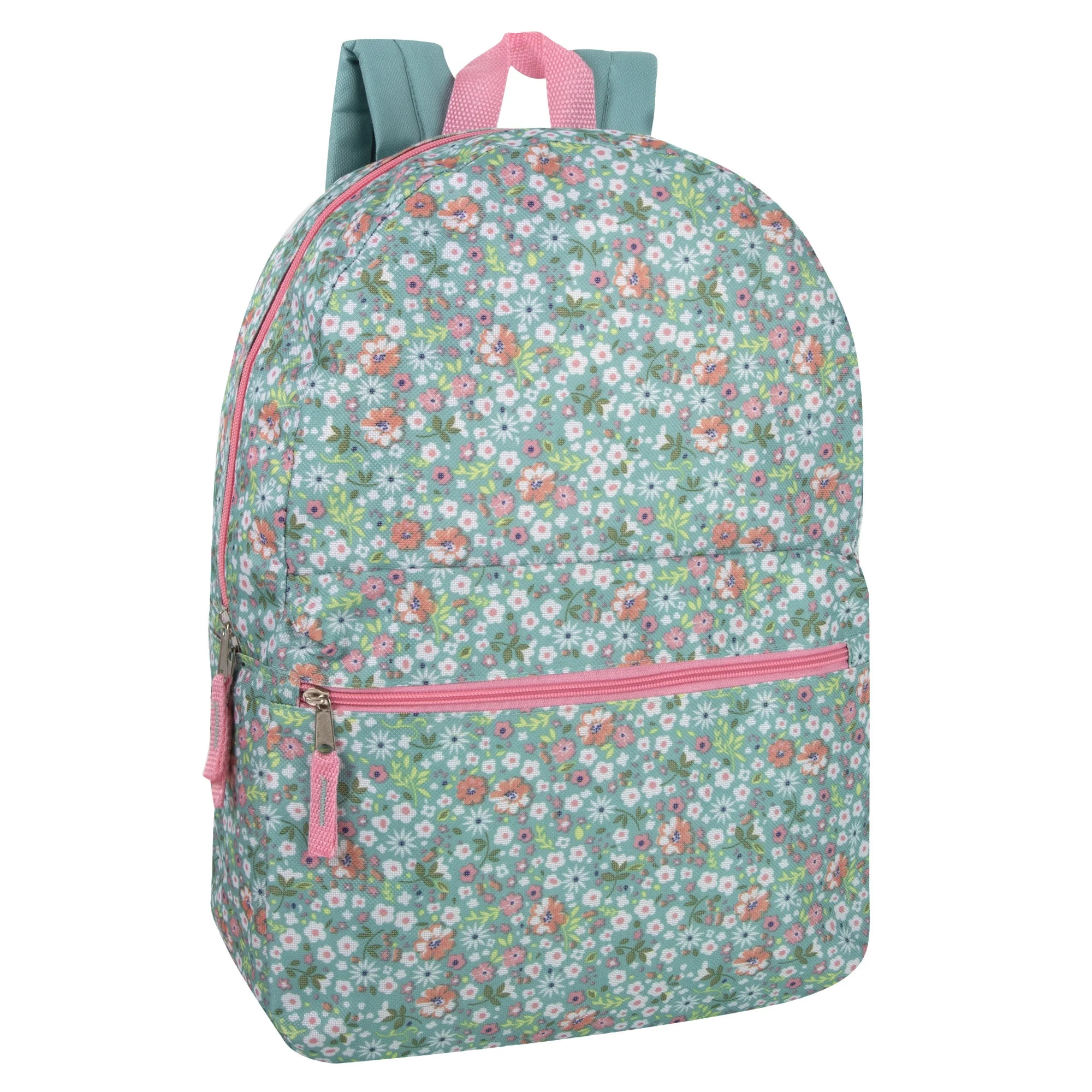 Girls 17 Inch Backpack with Front Zippered Pocket and Padded, Adjustable Shoulder Straps for Scho... | Walmart (US)