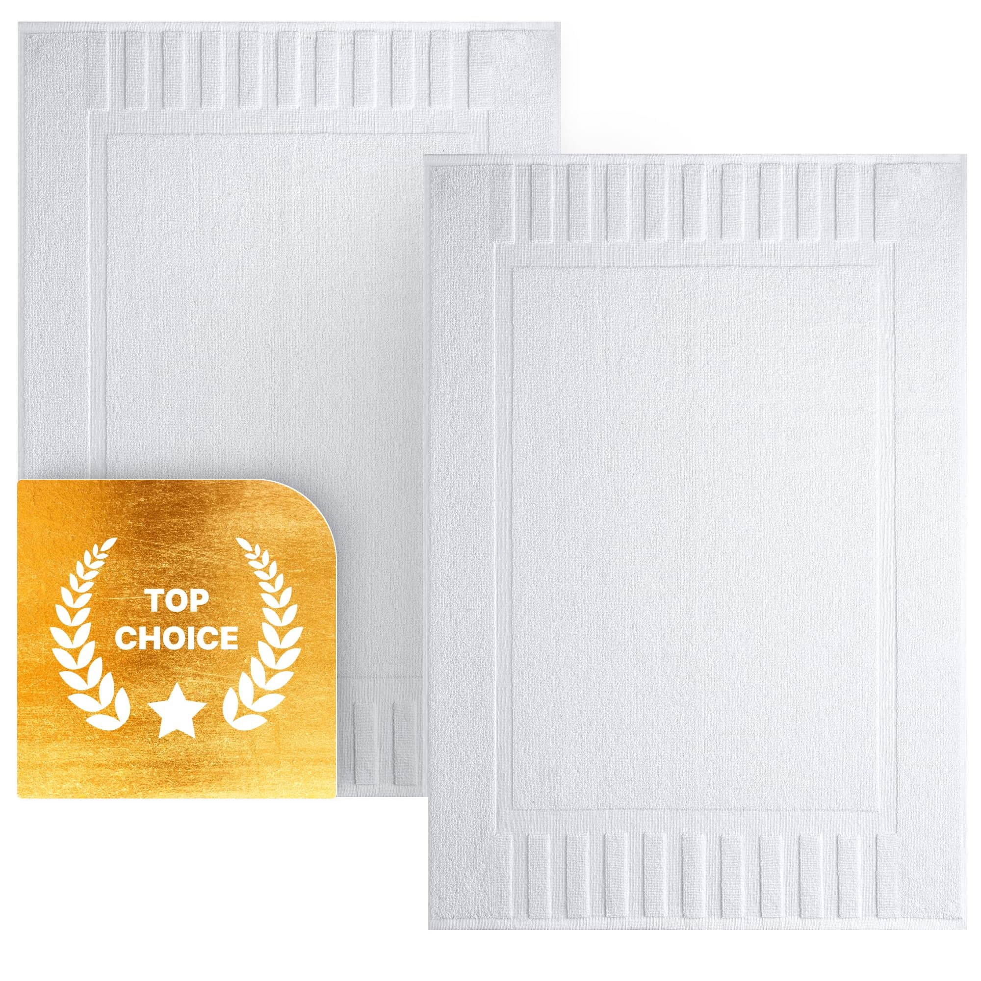 White Classic Luxury Bath Mat Towel Set, Absorbent Cotton Hotel Spa Shower/Bathtub Mats [Not a Ba... | Walmart (US)