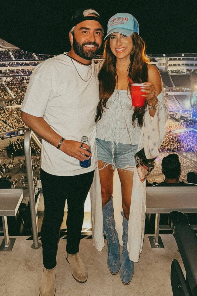 AS SEEN ON KRISTA HORTON!! Cowboy Trucker Hat in Blue/Red | Glitzy Bella