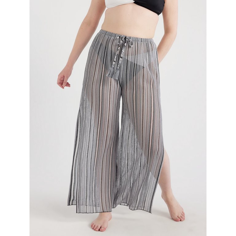 Time and Tru Women's Crochet Coverup Pants, Sizes XS-3X | Walmart (US)